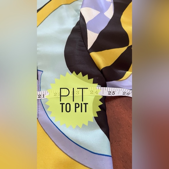 Fashion Nova Abstract-Print Wide-Leg Pants Set in Lime & Aqua - Picture 4 of 8